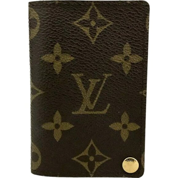 801181AD Louis Vuitton Wallet Card Case Porte Pression Brown Monogram - Picture 1 of 9